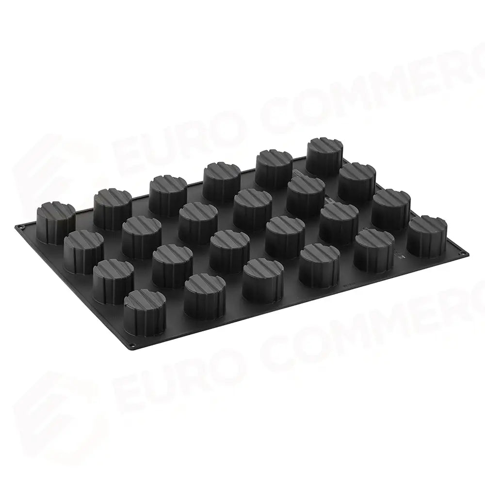 STAMPO PAVOFLEX IN SILICONE RIGO 600 X 400 MM - 24 IMPRONTE Ø 60 X H 45 MM - VOL.115 ML - PX019 - PAVONI ITALIA