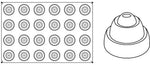 STAMPO PAVOFLEX IN SILICONE RING 600 X 400 MM - 24 IMPRONTE Ø 70 X H 50 MM - VOL.110 ML - PX034 - PAVONI ITALIA