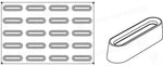 STAMPO PAVOFLEX IN SILICONE ROUND 600 X 400 MM - 20 IMPRONTE 123 X 35 X H 32 MM - VOL.100 ML - PX036 - PAVONI ITALIA