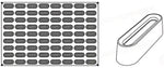 STAMPO PAVOFLEX IN SILICONE ROUND MIGNON 600 X 400 MM - 72 IMPRONTE 60 X 24 X H 23 MM - VOL.2 - PX044 - PAVONI ITALIA