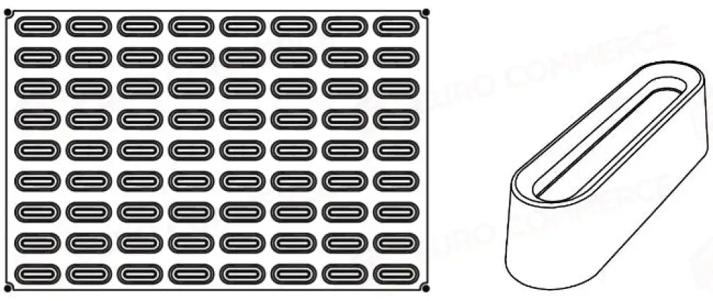 STAMPO PAVOFLEX IN SILICONE ROUND MIGNON 600 X 400 MM - 72 IMPRONTE 60 X 24 X H 23 MM - VOL.2 - PX044 - PAVONI ITALIA