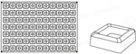 STAMPO PAVOFLEX IN SILICONE SAVARIN MIGNON 600 X 400 MM - 77 IMPRONTE 38 X 38 X H 13 MM - VOL. - PX046 - PAVONI ITALIA