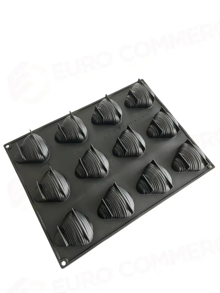 STAMPO PAVOFLEX IN SILICONE SFOGLIATELLA 400 X 300 MM - 12 IMPRONTE MM 77X71,5X35 H VOL. ~ - PX4377S - PAVONI ITALIA