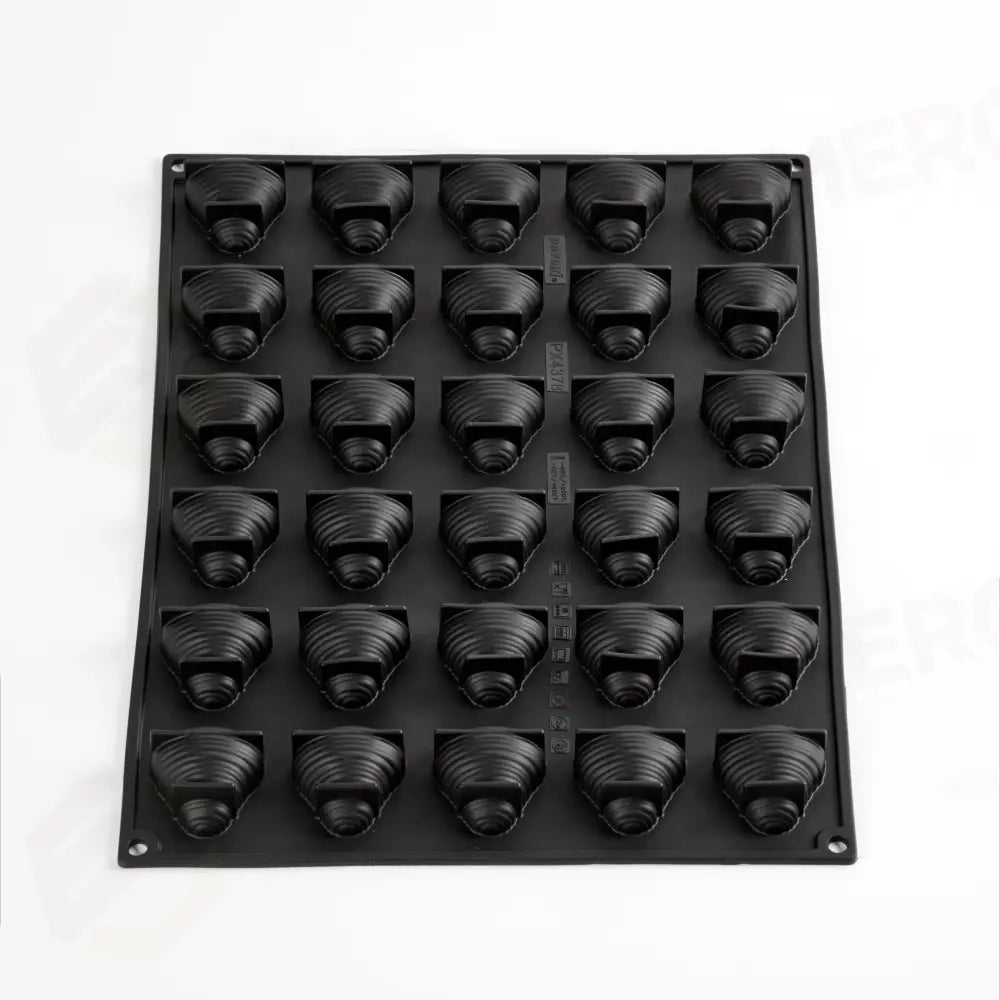 STAMPO PAVOFLEX IN SILICONE SFOGLIATELLA MIGNON 400 X 300 MM - 30 IMPRONTE MM 45X43,5X22 H VOL. ~ 20 ML - PX4378S