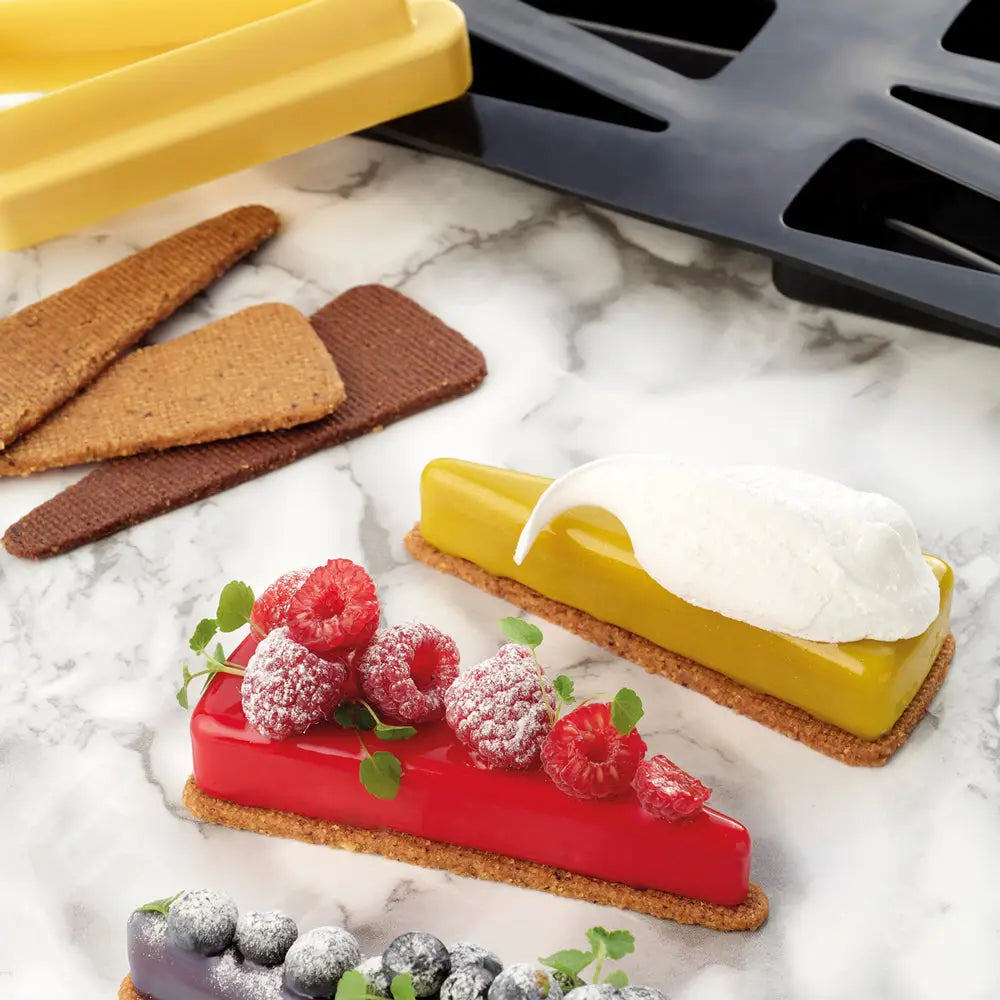 STAMPO PAVOFLEX IN SILICONE SLAKE NICOLAS BACHEYRE 300X175 MM - 8 IMPRONTE MM 114X39X20 H VOL. ~ 50 ML - COPPAPASTA