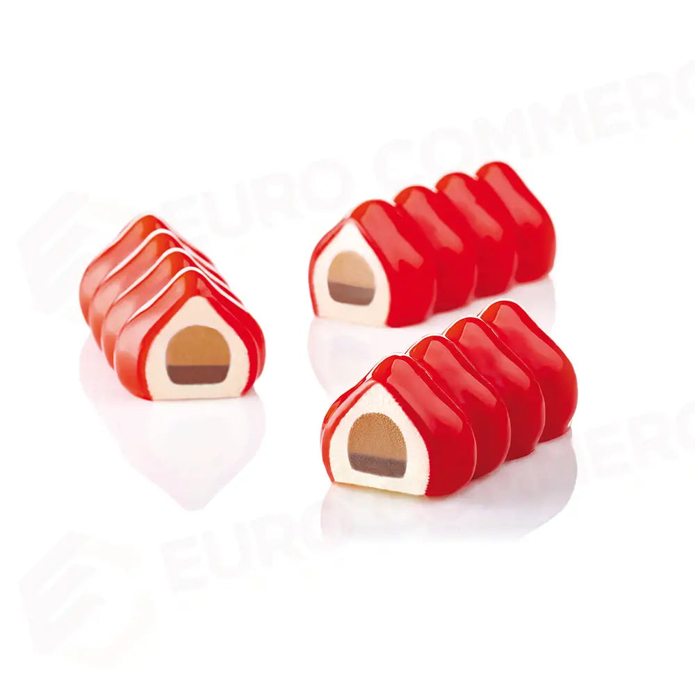 STAMPO PAVOFLEX IN SILICONE SOFT 400 X 300 MM - 5 IMPRONTE 360 X 43 X H 38 MM - VOL.360 ML + P - PX4310S - PAVONI ITALIA