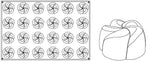STAMPO PAVOFLEX IN SILICONE SPIRALE 600 X 400 MM - 24 IMPRONTE Ø 75 X H 38 MM - VOL.130 ML - PX063 - PAVONI ITALIA
