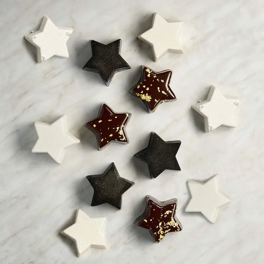 STAMPO PAVOFLEX IN SILICONE STAR 600X400 MM - 24 IMPRONTE 80X80X H 40 MM - VOL.100 ML - PX083 - PAVONI ITALIA