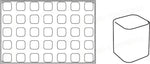 STAMPO PAVOFLEX IN SILICONE TANGO 600 X 400 MM - 35 IMPRONTE 50 X 50 X H 58 MM - VOL.130 ML - PX070 - PAVONI ITALIA
