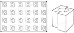 STAMPO PAVOFLEX IN SILICONE TEKNO 600 X 400 MM - 24 IMPRONTE 58 X 50 X H 50 MM - VOL.115 ML - PX030 - PAVONI ITALIA