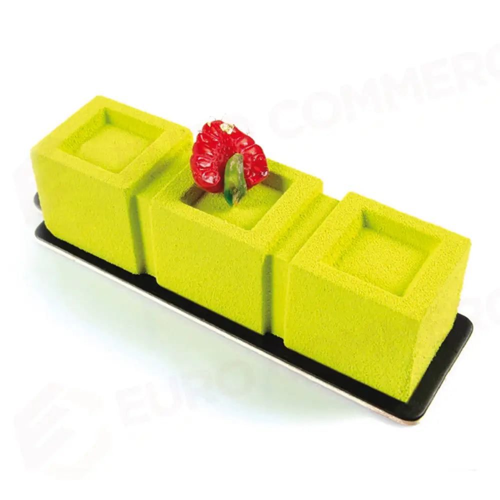 STAMPO PAVOFLEX IN SILICONE TRITTICO 600 X 400 MM - 20 IMPRONTE 120 X 32 X H 32 MM - VOL.115 ML - PX015 - PAVONI ITALIA