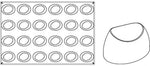 STAMPO PAVOFLEX IN SILICONE WAVE 600 X 400 MM - 24 IMPRONTE 83 X 62 X H 35 MM - VOL.130 ML - PX064 - PAVONI ITALIA