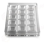 STAMPO PER MAXI TAVOLETTE IN CIOCCOLATO MAXI CHOCO COMASCHI - MM 250X150XH 20 VOL. ~ 600 G 1 IMPRONTA - DIM STAMPO MM