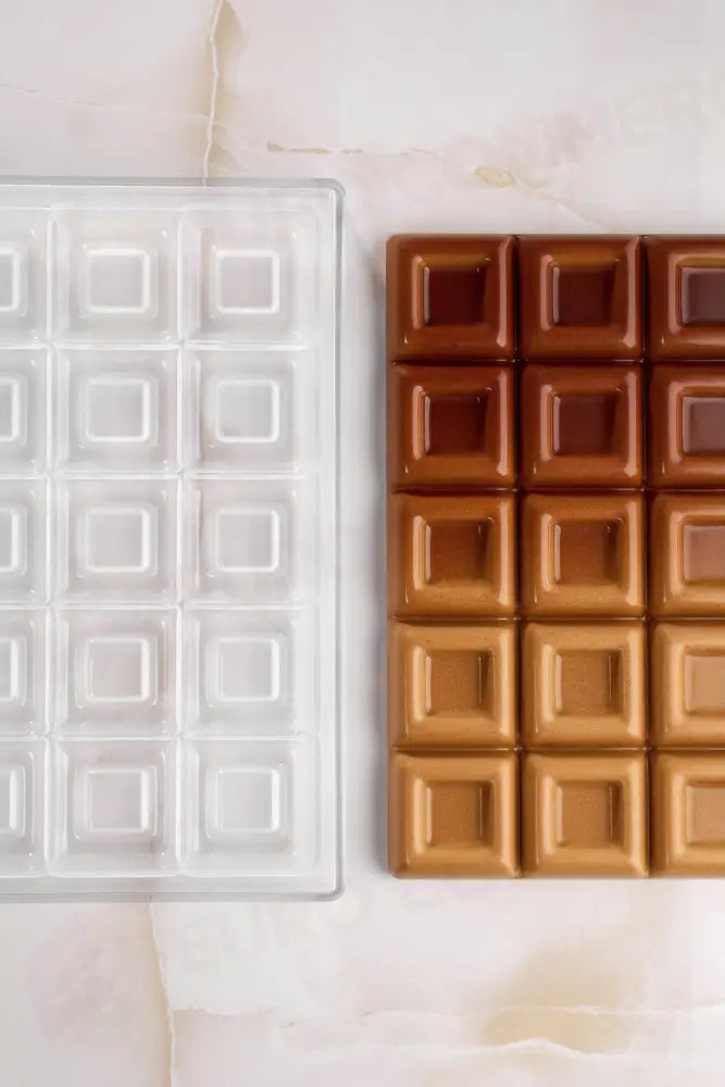 STAMPO PER MAXI TAVOLETTE IN CIOCCOLATO MAXI CHOCO COMASCHI - MM 250X150XH 20 VOL. ~ 600 G 1 IMPRONTA - DIM STAMPO MM