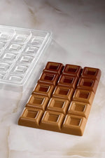 STAMPO PER MAXI TAVOLETTE IN CIOCCOLATO MAXI CHOCO COMASCHI - MM 250X150XH 20 VOL. ~ 600 G 1 IMPRONTA - DIM STAMPO MM