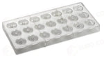 STAMPO PER PRALINE ICONIC MM 275X135 21 PEZZI - Ø 28 X H 16 MM - VOL. 10 GR - PC53FR - PAVONI ITALIA - STAMPI