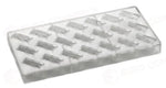 STAMPO PER PRALINE INNOVATION MM 275X135 21 PEZZI 15 X 37 X H 19 MM - VOL. 10 GR - PC04FR - PAVONI ITALIA - STAMPI