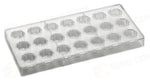 STAMPO PER PRALINE INNOVATION MM 275X135 21 PEZZI Ø 28 X H 17 MM - VOL. 10 GR - PC18FR - PAVONI ITALIA - STAMPI