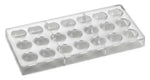 STAMPO PER PRALINE INNOVATION MM 275X135 21 PEZZI Ø 30 X H 18 MM - VOL. 10 GR - PC09FR - PAVONI ITALIA - STAMPI