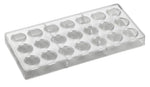 STAMPO PER PRALINE INNOVATION MM 275X135 21 PEZZI Ø 30 X H 18 MM - VOL. 10 GR - PC08FR - PAVONI ITALIA - STAMPI