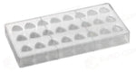 STAMPO PER PRALINE INNOVATION MM 275X135 24 PEZZI 22 X 21 X H 28 MM - VOL. 10 GR - PC20FR - PAVONI ITALIA - STAMPI