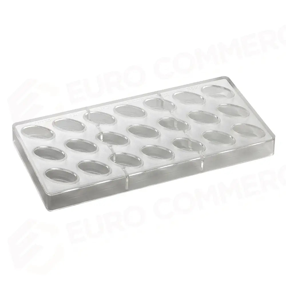 STAMPO PER PRALINE OVALI ARTISANAL MM 275X135 21 PEZZI LINEA MM 37X21X14 H - VOL. 10 GR - PC109FR - PAVONI ITALIA