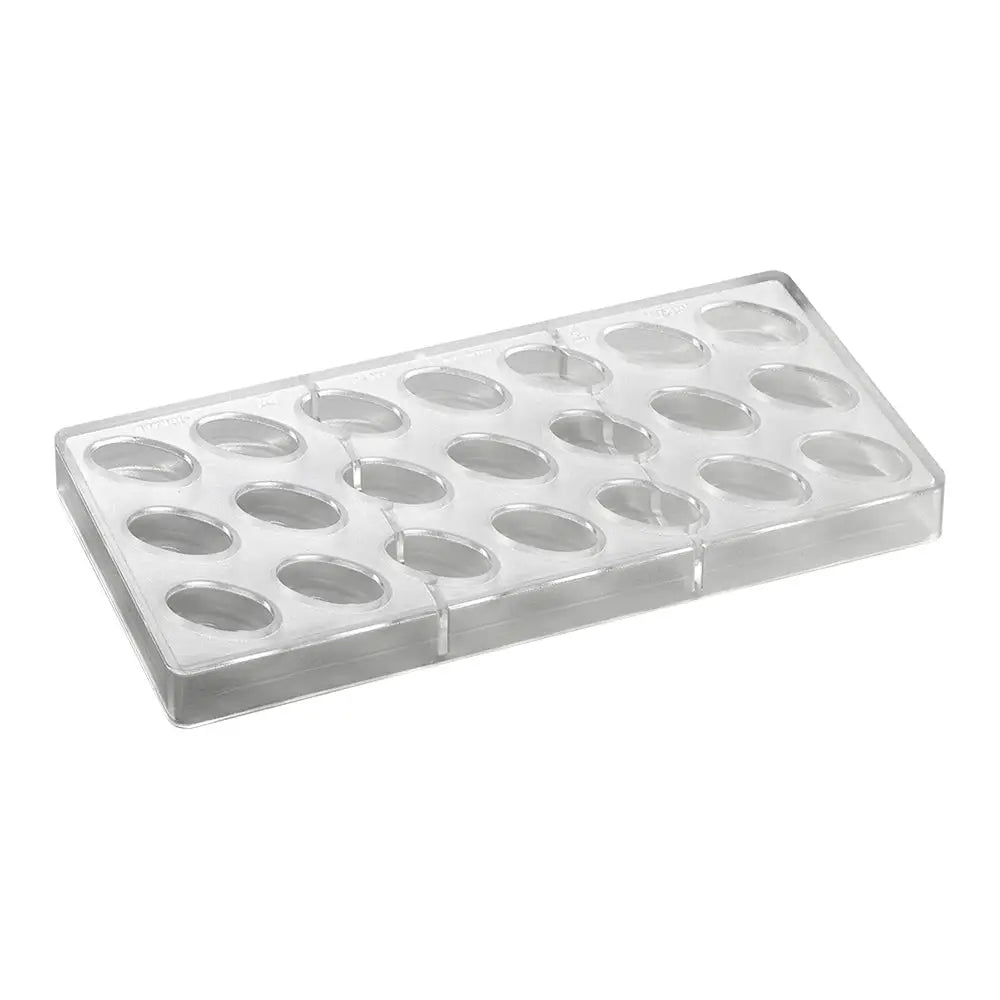 STAMPO PER PRALINE OVALI ARTISANAL MM 275X135 21 PEZZI NODO MM 37X21X14 H - VOL. 10 GR - PC111FR - PAVONI ITALIA