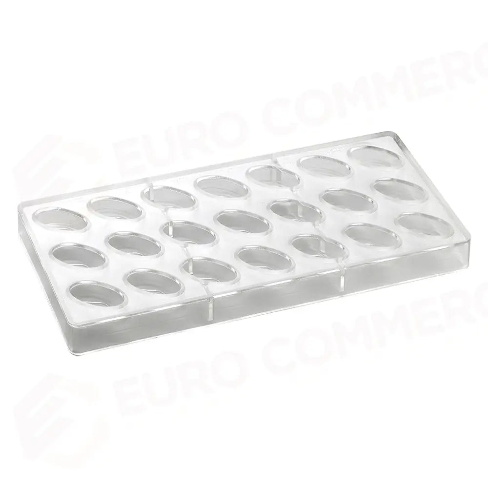 STAMPO PER PRALINE OVALI ARTISANAL MM 275X135 21 PEZZI ROMBO MM 37X21X14 H - VOL. 10 GR - PC110FR - PAVONI ITALIA