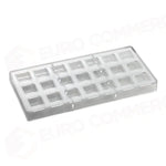 STAMPO PER PRALINE QUADRATE ARTISANAL MM 275X135 21 PEZZI LINEA MM 26X26X13 H - VOL. 10 G - PC105FR - PAVONI ITALIA