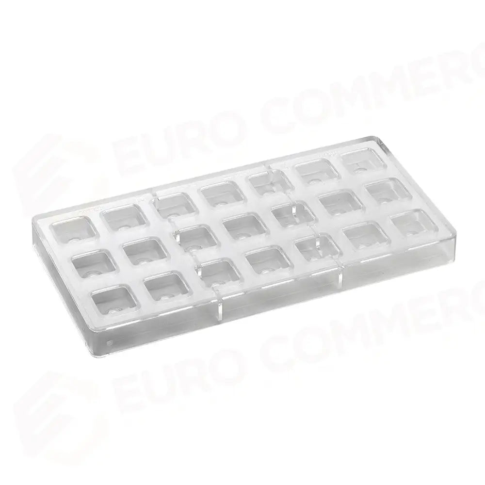 STAMPO PER PRALINE QUADRATE ARTISANAL MM 275X135 21 PEZZI PUNTO MM 26X26X13 H - VOL. 10 - PC104FR - PAVONI ITALIA