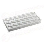 STAMPO PER PRALINE RETTANGOLARI ARTISANAL MM 275X135 21 PEZZI FORCHETTINA MM 37X16X14 H - VOL. 10 GR - PC107FR - PAVONI