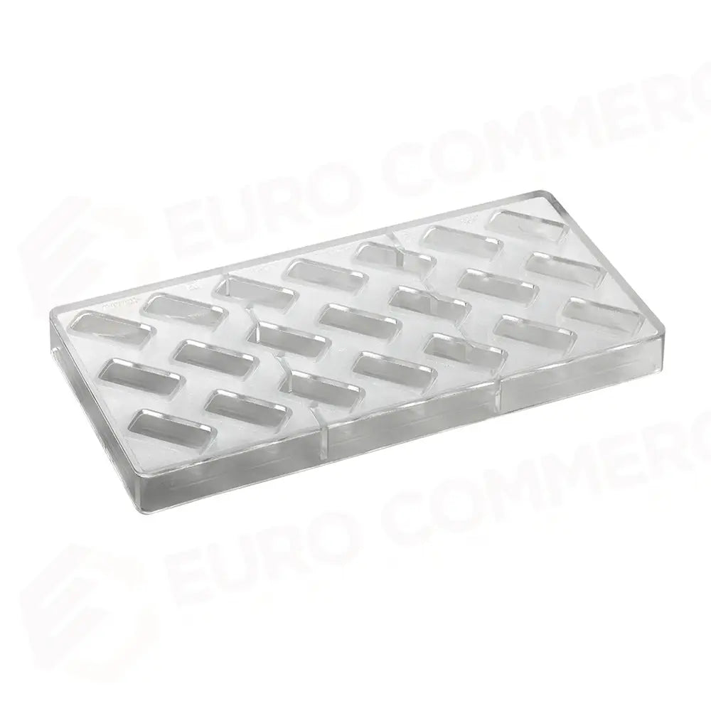 STAMPO PER PRALINE RETTANGOLARI ARTISANAL MM 275X135 21 PEZZI FORCHETTINA MM 37X16X14 H - VOL. 10 GR - PC107FR - PAVONI