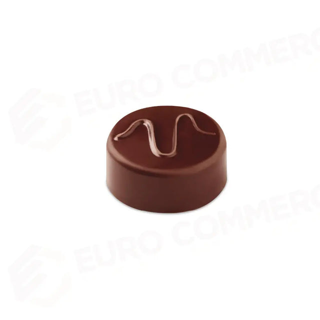 Moule à praline rond artisanal 275 x 135 mm, 21 pièces ondulées Ø 29 x 14 mm H - Poids : 10 g - PC102FR - Pavoni Italie