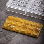 STAMPO PER TAVOLETTE IN CIOCCOLATO BRICKS FIORANI - MM 154X77X9 H VOL. ~ 100 G 3 IMPRONTE - DIM STAMPO MM 275X175