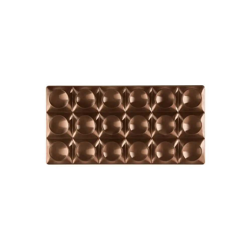STAMPO PER TAVOLETTE IN CIOCCOLATO BRICKS FIORANI - MM 154X77X9 H VOL. ~ 100 G 3 IMPRONTE - DIM STAMPO MM 275X175