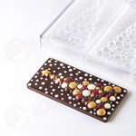 STAMPO PER TAVOLETTE IN CIOCCOLATO BUBBLE TREE FIORANI - MM 154X77XH 13 VOL. ~ 100 G 3 IMPRONTE - DIM STAMPO MM 275X175