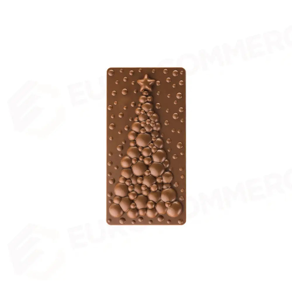 STAMPO PER TAVOLETTE IN CIOCCOLATO BUBBLE TREE FIORANI - MM 154X77XH 13 VOL. ~ 100 G 3 IMPRONTE - DIM STAMPO MM 275X175