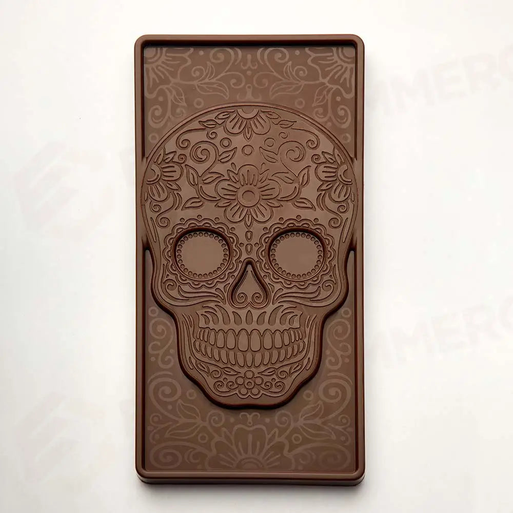 STAMPO PER TAVOLETTE IN CIOCCOLATO CALACA FABRIZIO FIORANI - MM 154X77X9 H VOL. ~ 100 G 3 IMPRONTE - DIM STAMPO MM