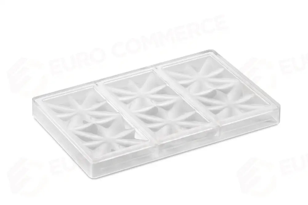 STAMPO PER TAVOLETTE IN CIOCCOLATO EDELWEISS VALLÈE - MM 155X77X10 H VOL. ~ 100 G 3 IMPRONTE - DIM STAMPO MM 275X175