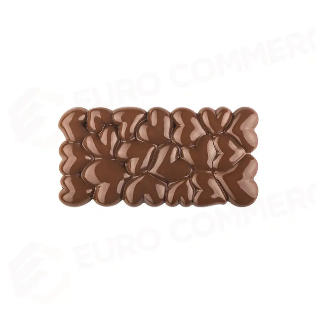 MOULE POUR TABLETTES DE CHOCOLAT EROS - MM 154 X 77 X H 11, VOL. ~ 100 G, 3 EMPREINTES - DIM MOULE MM 275X175 - PC5028FR - PAVONI ITALIA