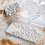STAMPO PER TAVOLETTE IN CIOCCOLATO FRAGMENT VALLÈE - MM 155X77X10 H VOL. ~ 100 G 3 IMPRONTE - DIM STAMPO MM 275X175