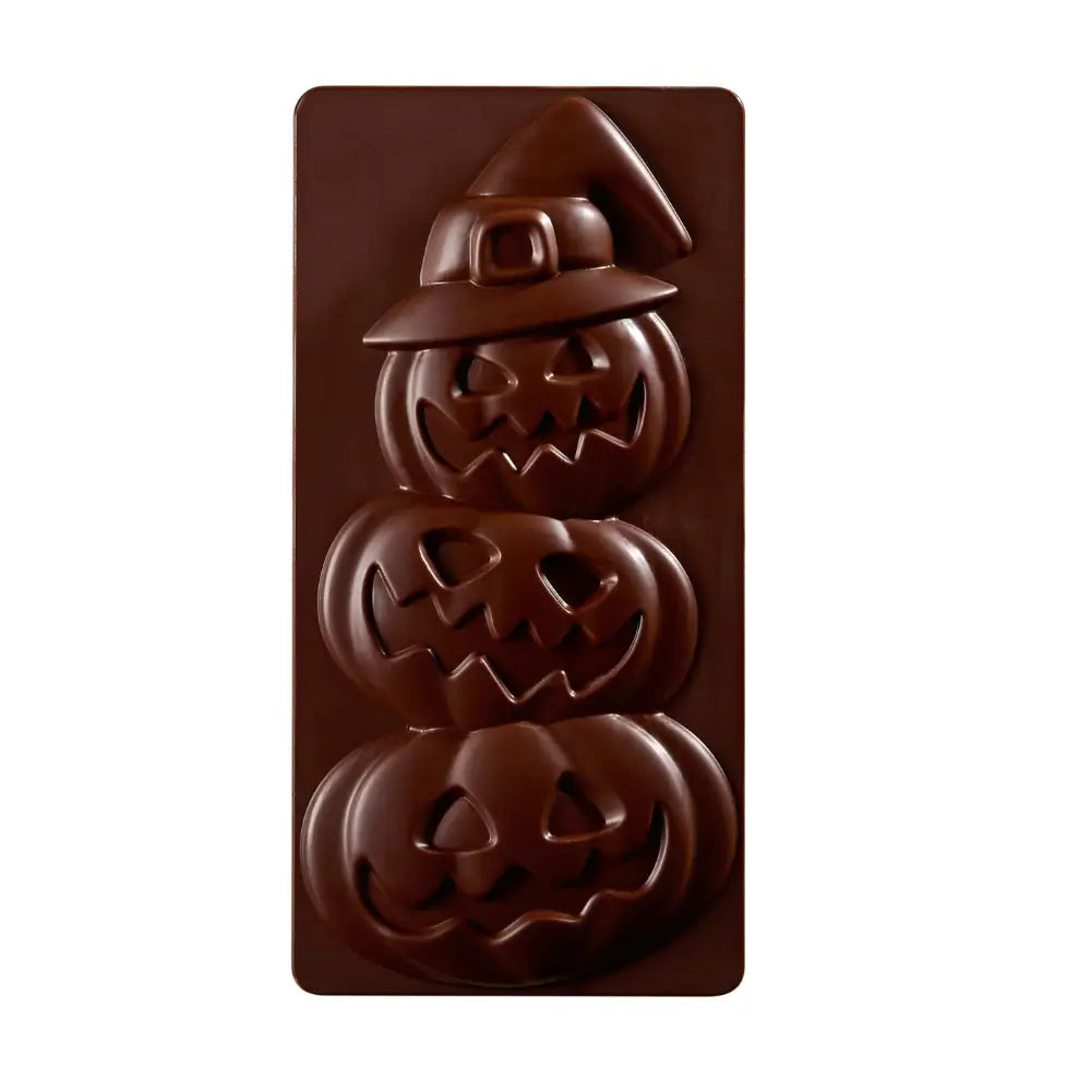 STAMPO PER TAVOLETTE IN CIOCCOLATO HALLOWEEN FRIENDS FIORANI - MM 154X77XH 15 VOL. ~ 100 G 3 IMPRONTE - DIM STAMPO MM