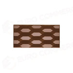 STAMPO PER TAVOLETTE IN CIOCCOLATO HEXA VALLÉE - MM 154 X 77 X H 10 VOL. ~ 100 G 3 IMPRONTE - DIM STAMPO MM 275X175