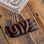 STAMPO PER TAVOLETTE IN CIOCCOLATO LOVELY BACHOUR - MM 150X76X10 H VOL. ~ 100 G 3 IMPRONTE DIM STAMPO MM 275X175