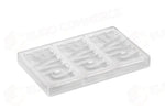 STAMPO PER TAVOLETTE IN CIOCCOLATO LOVELY BACHOUR - MM 150X76X10 H VOL. ~ 100 G 3 IMPRONTE DIM STAMPO MM 275X175