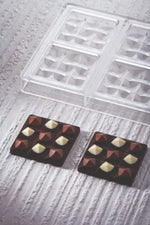 STAMPO PER TAVOLETTE IN CIOCCOLATO MINI MOULIN VALLÈE - MM 70X70X14 H ~ 50 G 6 IMPRONTE - DIM STAMPO MM 275X175