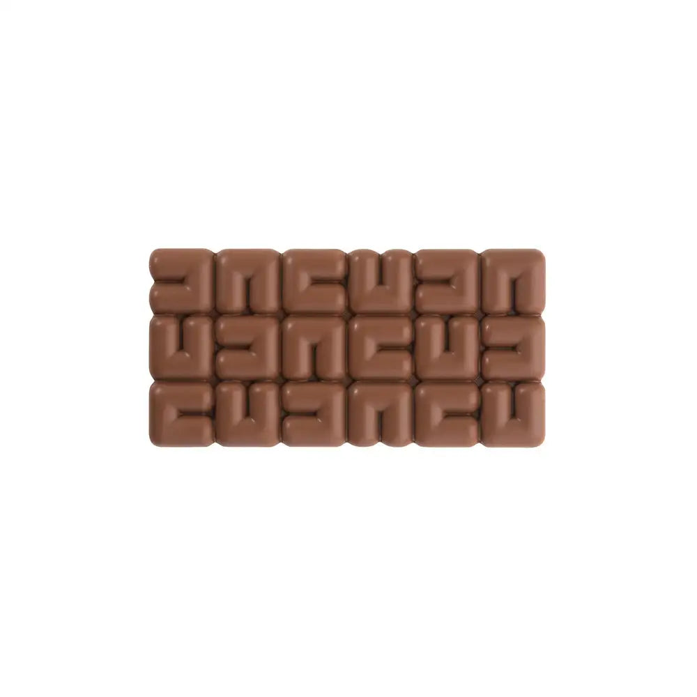 STAMPO PER TAVOLETTE IN CIOCCOLATO OLA FIORANI - MM 155X77X10 H VOL. ~ 100 G 3 IMPRONTE - DIM STAMPO MM 275X175