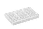 STAMPO PER TAVOLETTE IN CIOCCOLATO OLA FIORANI - MM 155X77X10 H VOL. ~ 100 G 3 IMPRONTE - DIM STAMPO MM 275X175