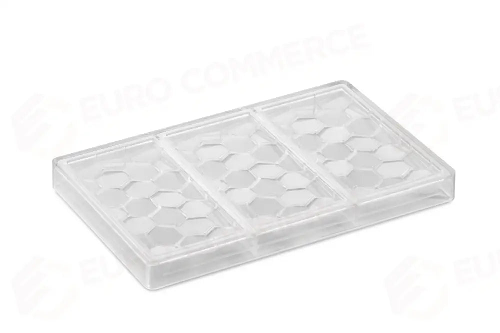 STAMPO PER TAVOLETTE IN CIOCCOLATO PAVÉ VALLÈE - MM 155X78X10 H VOL. ~ 100 G 3 IMPRONTE - DIM STAMPO MM 275X175