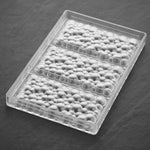 STAMPO PER TAVOLETTE IN CIOCCOLATO SPARKLING FIORANI - MM 150X77X12 H VOL. ~ 100 G 3 IMPRONTE - DIM STAMPO MM 275X175